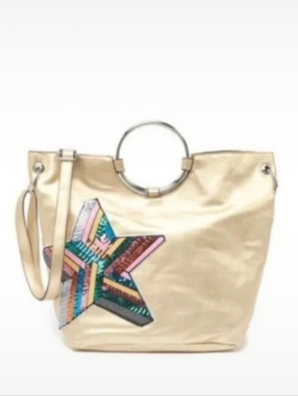 Metallic Tote Bag Gold